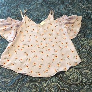 Purple off the shoulder tank top blouse